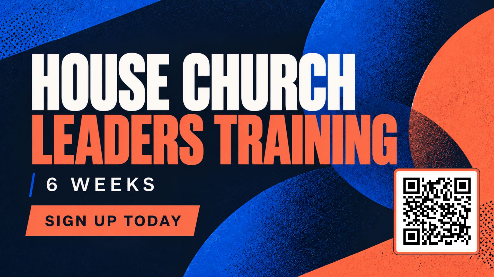 House Church Leaders Training signup details and QR code